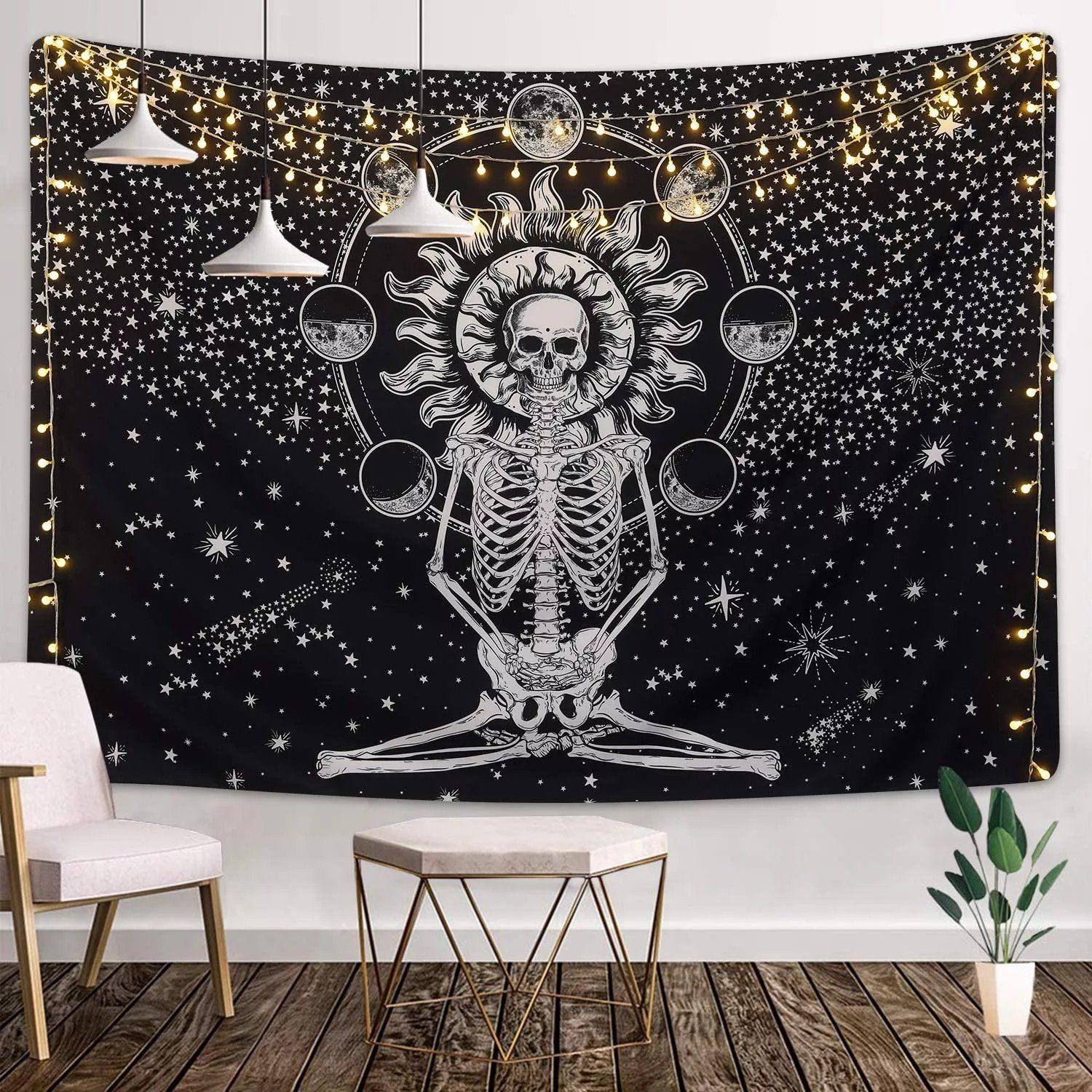 Skeleton Moon Phases Tapestry - The Tapestry Store Company