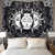 Black & White Sun Face Tapestry - The Tapestry Store Company