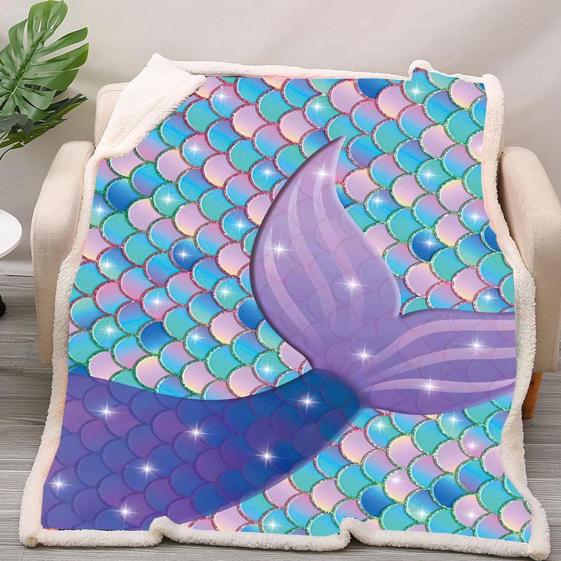 Mermaid Sherpa Blanket - The Tapestry Store Company
