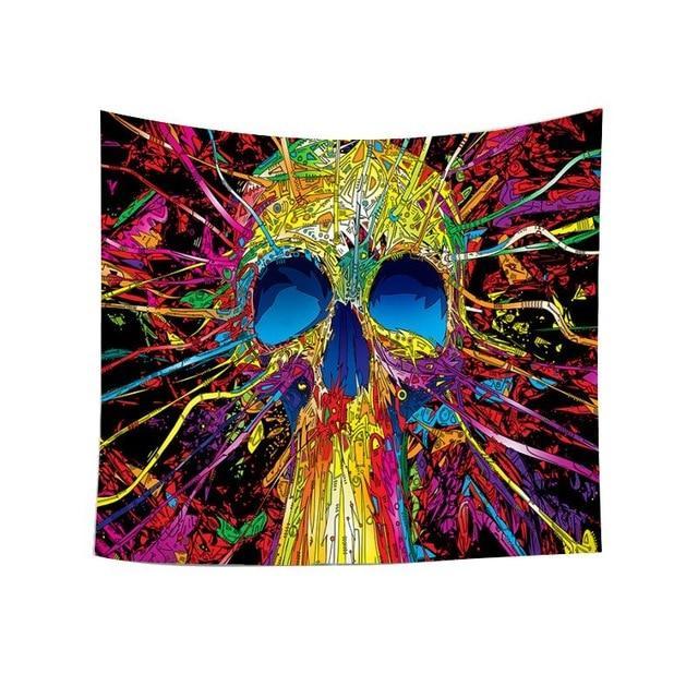 Trippy Skull Tapestry The Tapestry Store Company