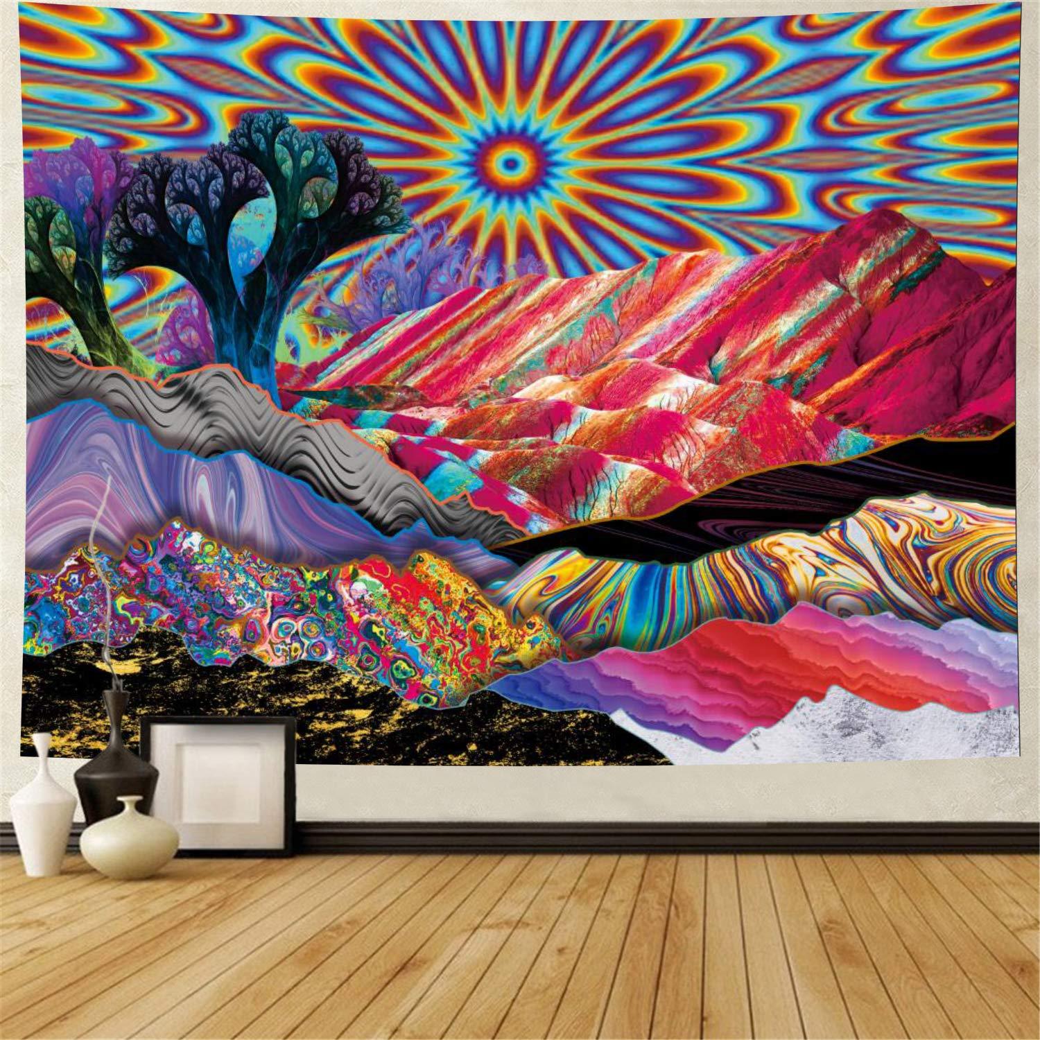 Trippy Mountain & Sun Tapestry - The Tapestry Store Company