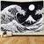 Black & White Waves Tapestry - The Tapestry Store Company